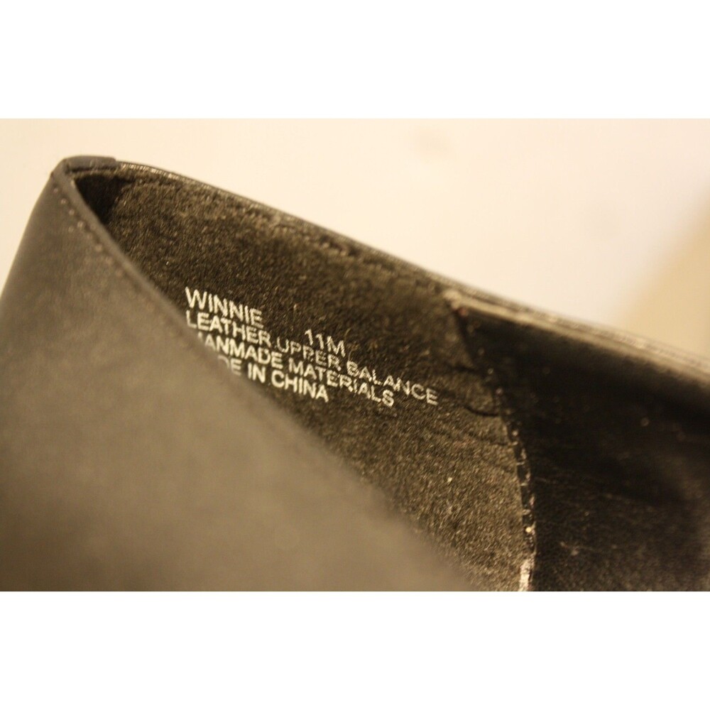 CROFT & BARROW Womens Shoes Size 11 Black Leather Slip-on Loafer Buckle - Picture 6 of 7
